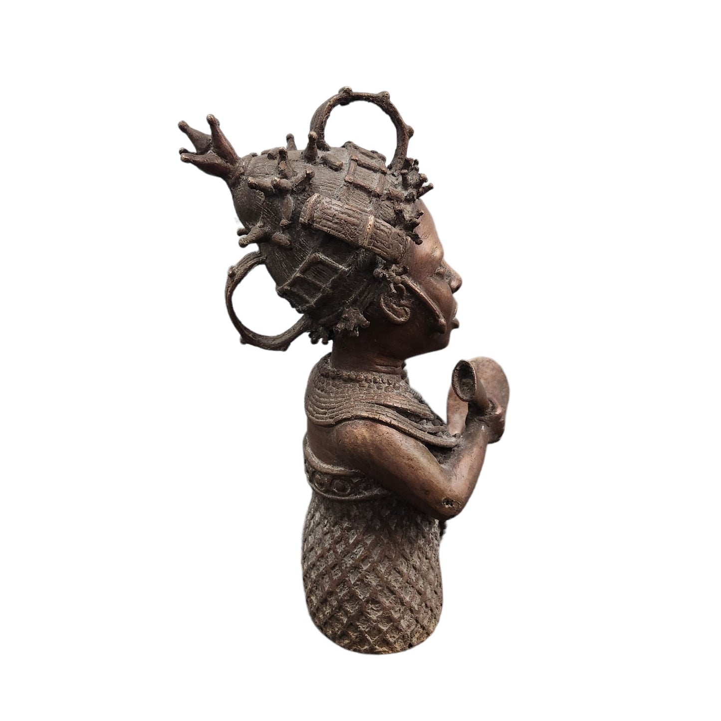 Benin Bronze Statue from Nigeria (18th Century) - MD African Art