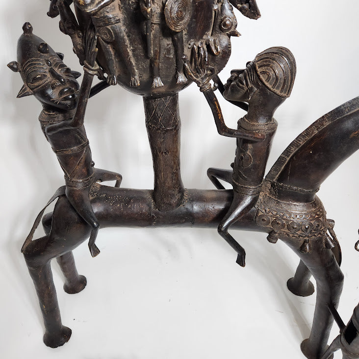 Ogboni Bronze Horse Rider - MD African Art