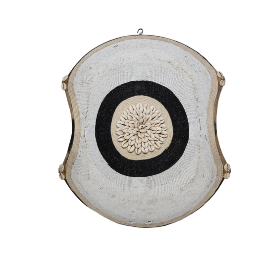 Zulu War Shield adorned with Cowries and beads from South Africa (20th Century) - MD African Art